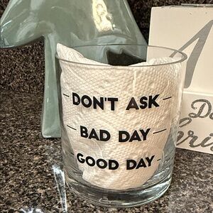 Pint rocks glass with Fun Text